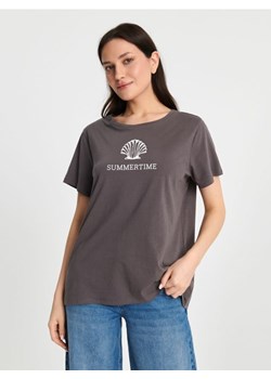 Sinsay - Koszulka z nadrukiem - szary ze sklepu Sinsay w kategorii Bluzki damskie - zdjęcie 172282665