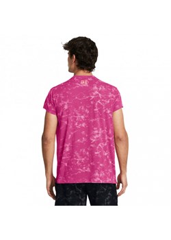 Męska koszulka treningowa Under Armour Project Rock Raise Hell Cap Sleeve T-Shirt - różowa ze sklepu Sportstylestory.com w kategorii T-shirty męskie - zdjęcie 172284297
