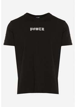Czarna Bawełniana Koszulka T-shirt z Nadrukiem Dorolia ze sklepu Born2be Odzież w kategorii T-shirty męskie - zdjęcie 172284698