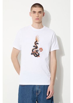 Maharishi t-shirt bawełniany Original Dragon męski kolor biały z aplikacją 5125.WHITE ze sklepu PRM w kategorii T-shirty męskie - zdjęcie 172285128