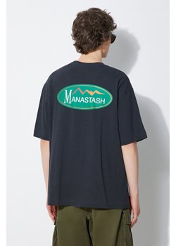 Manastash t-shirt Hemp Original Logo męski kolor czarny z nadrukiem 7924134002 ze sklepu PRM w kategorii T-shirty męskie - zdjęcie 172285136