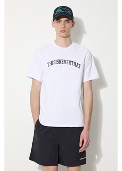 thisisneverthat t-shirt Arch-Logo Tee męski kolor biały z nadrukiem TN240TTSST04 ze sklepu PRM w kategorii T-shirty męskie - zdjęcie 172285148