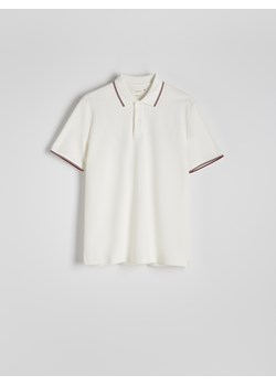 Reserved - Koszulka polo regular - złamana biel ze sklepu Reserved w kategorii T-shirty męskie - zdjęcie 172287406