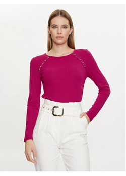 Morgan Bluzka 241-TMILIE Różowy Slim Fit ze sklepu MODIVO w kategorii Bluzki damskie - zdjęcie 172288418