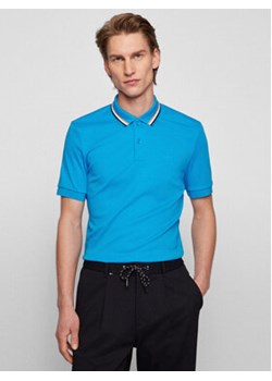 Boss Polo Penrose 38 50469360 Błękitny Slim Fit ze sklepu MODIVO w kategorii T-shirty męskie - zdjęcie 172288627