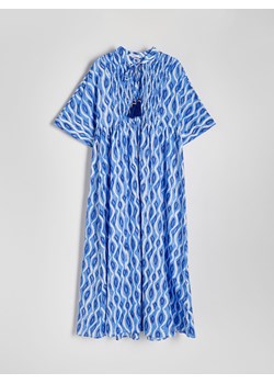 Reserved - Bawełniana sukienka - niebieski ze sklepu Reserved w kategorii Sukienki - zdjęcie 172290416