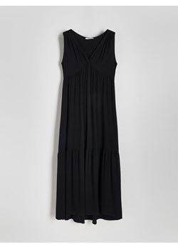 Reserved - Sukienka z wiskozy - czarny ze sklepu Reserved w kategorii Sukienki - zdjęcie 172290815