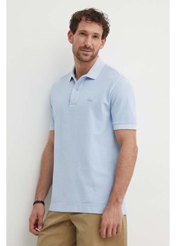 Lacoste polo bawełniane kolor niebieski gładki PH3450 S0I ze sklepu ANSWEAR.com w kategorii T-shirty męskie - zdjęcie 172291269