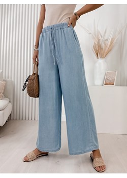 spodnie laki jasnoniebieskie one size ze sklepu UBRA w kategorii Spodnie damskie - zdjęcie 172291457