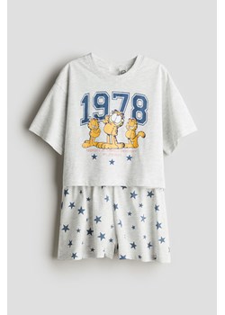 H & M - Dżersejowa piżama z nadrukiem - Szary ze sklepu H&M w kategorii Piżamy dziecięce - zdjęcie 172292325