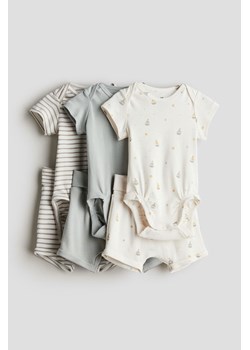 H & M - Komplet 6-częściowy z bawełnianego dżerseju - Turkusowy ze sklepu H&M w kategorii Odzież dla niemowląt - zdjęcie 172292355