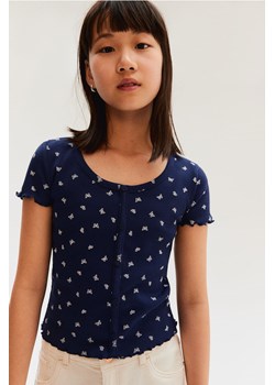 H & M - T-shirt w prążki - Niebieski ze sklepu H&M w kategorii Bluzki dziewczęce - zdjęcie 172292396