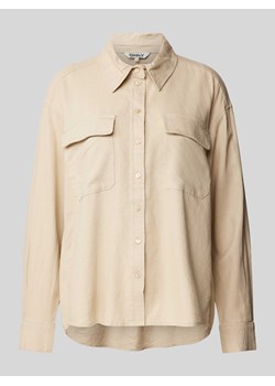 Bluzka lniana o kroju oversized z kieszeniami z patką na piersi model ‘CARO’ ze sklepu Peek&Cloppenburg  w kategorii Koszule damskie - zdjęcie 172292707