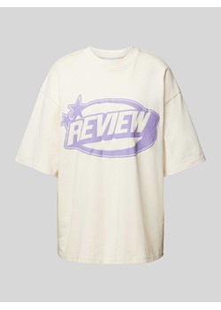 T-shirt o kroju oversized z nadrukiem z logo ze sklepu Peek&Cloppenburg  w kategorii Bluzki damskie - zdjęcie 172292746