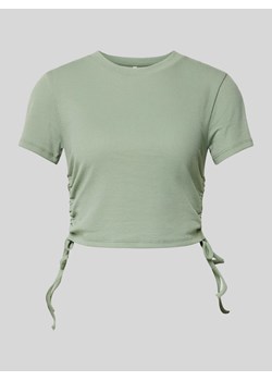 T-shirt krótki z wiązanymi detalami model ‘AMY’ ze sklepu Peek&Cloppenburg  w kategorii Bluzki damskie - zdjęcie 172292787