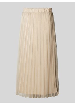 Spódnica midi z plisami i elastycznym pasem ze sklepu Peek&Cloppenburg  w kategorii Spódnice - zdjęcie 172293015