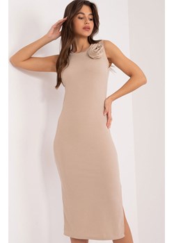 Ciemnobeżowa sukienka bodycon DHJ-SK-17732.22, Kolor ciemnobeżowy, Rozmiar uniwersalny, ITALY MODA ze sklepu Primodo w kategorii Sukienki - zdjęcie 172294019