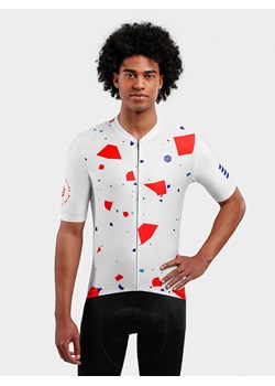 Siroko Koszulka kolarska &quot;M2 Epic Race&quot; w kolorze białym ze wzorem ze sklepu Limango Polska w kategorii T-shirty męskie - zdjęcie 172295826