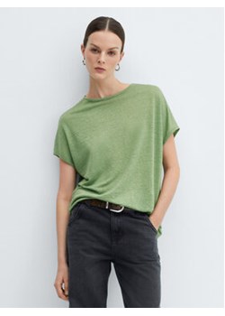 Mango T-Shirt Lint 67006317 Zielony Regular Fit ze sklepu MODIVO w kategorii Bluzki damskie - zdjęcie 172296526
