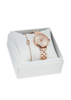 Liu Jo Zestaw zegarek i bransoletka Couple Plus TLJ2041 Różowe złocenie ze sklepu MODIVO w kategorii Zegarki - zdjęcie 172296678