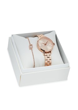Zestaw zegarek i bransoletka Liu Jo Couple Plus TLJ2041 Różowe złocenie ze sklepu eobuwie.pl w kategorii Zegarki - zdjęcie 172298419