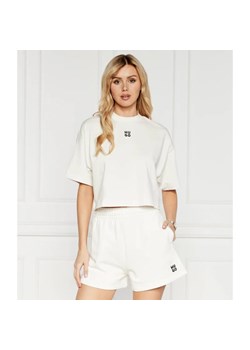 HUGO T-shirt Cropped Tee | Regular Fit ze sklepu Gomez Fashion Store w kategorii Bluzki damskie - zdjęcie 172299137