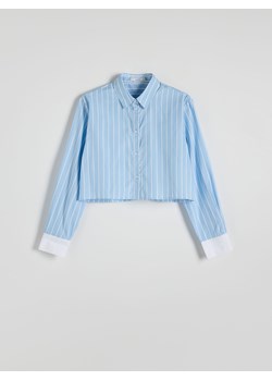 Reserved - Krótka koszula z lyocellem - jasnoniebieski ze sklepu Reserved w kategorii Koszule damskie - zdjęcie 172301055