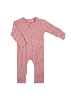 Pajac bawełniany dziewczęcy w kolorze wrzosowym ze sklepu 5.10.15 w kategorii Odzież dla niemowląt - zdjęcie 172301936