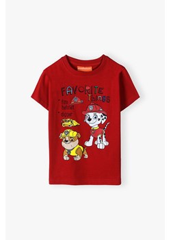 Czerwony bawełniany t-shirt chłopięcy Psi Patrol ze sklepu 5.10.15 w kategorii T-shirty chłopięce - zdjęcie 172301937