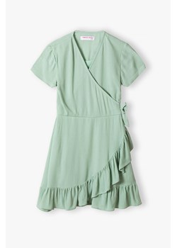 Elegancka sukienka dziewczęca w kolorze pistacjowej zieleni - Lincoln&Sharks ze sklepu 5.10.15 w kategorii Sukienki dziewczęce - zdjęcie 172301959