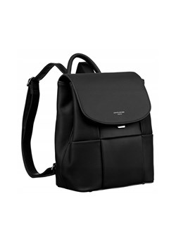 Czarny plecak damski ze skóry ekologicznej - David Jones ze sklepu 5.10.15 w kategorii Plecaki - zdjęcie 172301996