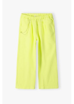 Spodnie dziewczęce na lato - seledynowe - Wide Leg - Lincoln&Sharks ze sklepu 5.10.15 w kategorii Spodnie dziewczęce - zdjęcie 172301998