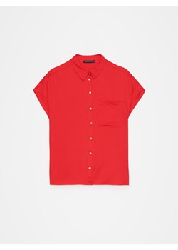 Mohito - Czerwona koszula z krótkim rękawem - czerwony ze sklepu Mohito w kategorii Koszule damskie - zdjęcie 172302737