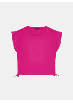 Mohito - Bawełniany różowy t-shirt - mocny różowy ze sklepu Mohito w kategorii Bluzki damskie - zdjęcie 172302798