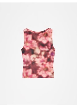 Mohito - Prążkowana wzorzysta bluzka - różowy ze sklepu Mohito w kategorii Bluzki damskie - zdjęcie 172302818