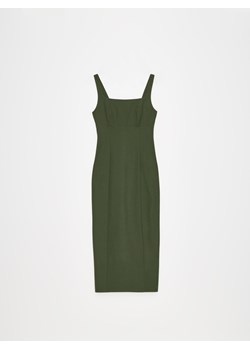 Mohito - Ołówkowa zielona sukienka midi - khaki ze sklepu Mohito w kategorii Sukienki - zdjęcie 172302838