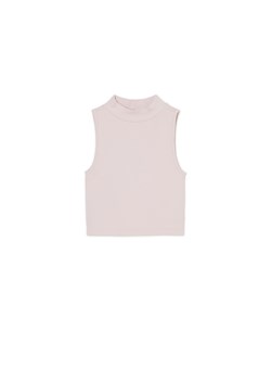 Cropp - Lawendowa koszulka ze stójką - fioletowy ze sklepu Cropp w kategorii Bluzki damskie - zdjęcie 172302956