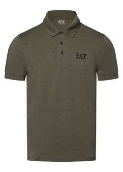 EA7 Emporio Armani Męska koszulka polo Mężczyźni Bawełna oliwkowy jednolity ze sklepu vangraaf w kategorii T-shirty męskie - zdjęcie 172303776
