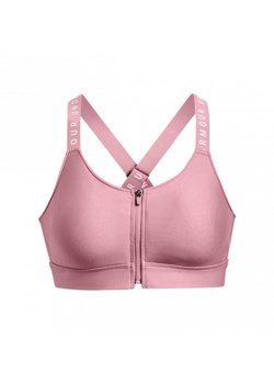 Biustonosz treningowy UNDER ARMOUR UA Infinity High Bra Zip - różowy ze sklepu Sportstylestory.com w kategorii Biustonosze - zdjęcie 172304316