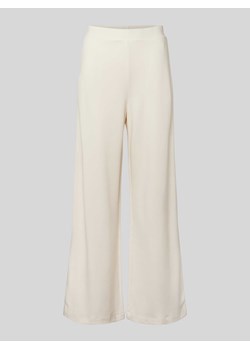 Spodnie z szerokimi nogawkami w jednolitym kolorze model ‘HIMAARI’ ze sklepu Peek&Cloppenburg  w kategorii Spodnie damskie - zdjęcie 172305806