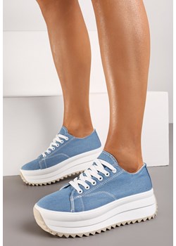 Niebieskie Sneakersy na Platformie ze Sznurowaniami Dimorie ze sklepu renee.pl w kategorii Buty sportowe damskie - zdjęcie 172307686