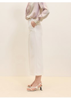 Reserved - Spodnie culotte z wiskozą - biały ze sklepu Reserved w kategorii Spodnie damskie - zdjęcie 172310605