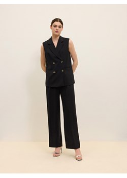 Reserved - Spodnie z wiskozą - czarny ze sklepu Reserved w kategorii Spodnie damskie - zdjęcie 172310649