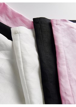 Reserved - Spodnie z lnem i wiskozą - pastelowy róż ze sklepu Reserved w kategorii Spodnie damskie - zdjęcie 172310869