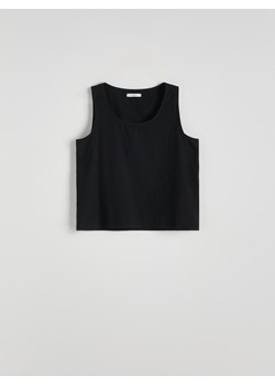 Reserved - Gładki top - czarny ze sklepu Reserved w kategorii Bluzki damskie - zdjęcie 172311027