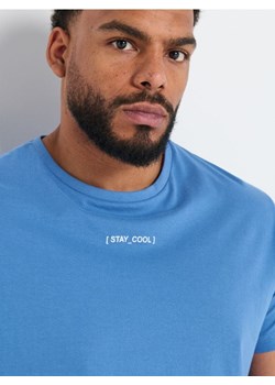 Sinsay - Koszulka z nadrukiem - niebieski ze sklepu Sinsay w kategorii T-shirty męskie - zdjęcie 172312208
