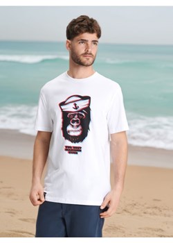 Sinsay - Koszulka z nadrukiem - biały ze sklepu Sinsay w kategorii T-shirty męskie - zdjęcie 172312226