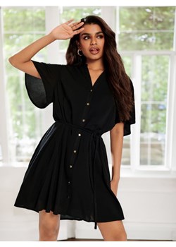 Sinsay - Sukienka mini koszulowa - czarny ze sklepu Sinsay w kategorii Sukienki - zdjęcie 172312228