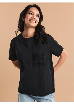 Sinsay - Koszulka bawełniana - czarny ze sklepu Sinsay w kategorii Bluzki damskie - zdjęcie 172312395