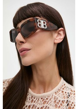 Balenciaga okulary przeciwsłoneczne damskie kolor brązowy BB0321S ze sklepu ANSWEAR.com w kategorii Okulary przeciwsłoneczne damskie - zdjęcie 172314537